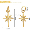 BENECREAT 10Pcs Brass Pendants KK-BC0004-96-2