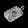 Natural Quartz Crystal Faceted Pendants G-B186-01G-10-2