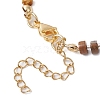 Natural Tiger Eye Beads Link Bracelets for Women Men BJEW-JB11467-04-4