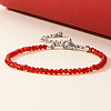 Simple Faceted Glass Bead Bracelets for Women WP7777-1