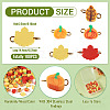 100Pcs Autumn Theme Handmade Polymer Clay Connector Charms PALLOY-TAC0251-4