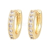 Brass Cubic Zirconia Hoop Earrings EJEW-A156-13A-G-4