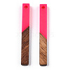 Transparent Resin & Walnut Wood Pendants RESI-TAC0021-44D-2