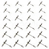SUPERFINDINGS 30Pcs 6 Style 201 Stainless Steel 3 Way Swivels Fishing Cross Line FIND-FH0004-45-1