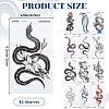 Snake Water Proof Removable Temporary Tattoos Stickers AJEW-WH20048-49-2