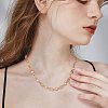 Imitation Pearl Sun & Oval Boho Link Chain Necklaces JN1131A-7