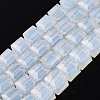 Imitation Jade Glass Beads Strands GLAA-R041-8x8mm-B02-1