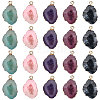 SUNNYCLUE 20Pcs 5 Style Druzy Geode Resin Pendants RESI-SC0001-85-1