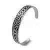 304 Stainless Steel Cuff Bangles BJEW-P307-02B-P-1