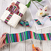 2Rolls 2 Styles Stripe Pattern Printed Polyester Grosgrain Ribbon OCOR-TA0001-37L-12