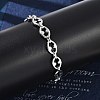 304 Stainless Steel Oval Link Chain Bracelets for Women Men BJEW-F488-48B-P-3