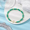 Faceted Rondelle Glass Beaded Stretch Bracelets BJEW-JB10765-2