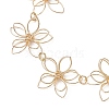 Brass Flower Links Bracelets for Women BJEW-JB10613-3