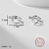 Classic Delicate 925 Sterling Silver Knot Stud Earrings for Women Daily Party Wear KN1756-1