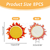 SUPERFINDINGS 8Pcs Sun Iron on Cloth Patches PATC-FH0001-07-2