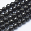 Natural Coal Quartz Bead Strands G-E444-39-6mm-1