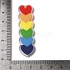 Printed Pride Rainbow Acrylic Big Pendants OACR-L018-15B-3