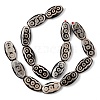 Oval with 3-Eye Pattern Tibetan Style dZi Beads Strands G-NH0001-14A-3