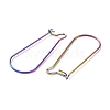 Ion Plating(IP) 304 Stainless Steel Hoop Earrings Findings Kidney Ear Wires STAS-L216-22A-RS-3