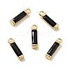 Rack Plating Brass Inlaid Cubic Zirconia Charms ZIRC-C037-08G-04-2