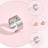 24Pcs 2 Colors 304 Stainless Steel Finger Ring Settings STAS-BBC0010-09D-6