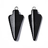 Synthetic Black Stone Pendants G-S356-15A-2