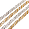 Craftdady 2 Colors Electroplate Brass Rhinestone Strass Chains CHC-CD0001-05-16