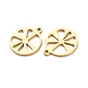 Hollow 304 Stainless Steel Pendants STAS-C176-04G-2