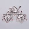 Natural Quartz Crystal Pendants KK-P180-A05-R-1