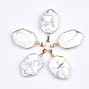 Natural Howlite Pendants G-S344-12E-1