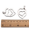 Heart to Heart 304 Stainless Steel Pendants X-STAS-I032-122-3