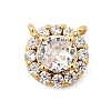 Brass Micro Pave Cubic Zirconia Charms KK-I360-024G-2