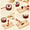 Brass Wax Seal Stamps with Rosewood Handle AJEW-WH0412-0334-3