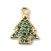 Christmas Brass Micro Pave Cubic Zirconia Charms KK-L258-04G-C01-1