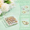 48Pcs 2 Colors Alloy Rhinestone Links/Connectors FIND-UN0016-40-5