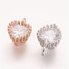 Brass Micro Pave Cubic Zirconia Charms ZIRC-E117-31-1