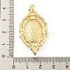 Brass Micro Pave Clear Cubic Zirconia Pendants KK-P263-20C-KCG-3