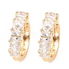 Brass Micro Pave Cubic Zirconia Hoop Earrings EJEW-D078-18KCG-1