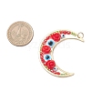 Brass Resin Pendants PALLOY-MZ01073-03-2
