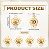 6Pcs 201 Stainless Steel Snap Clasps STAS-LP0001-40-2