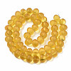 Transparent Frosted Glass Beads Strands X-FGLA-S001-03-2