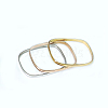 3Pcs Women's Simple Fashion Square Vacuum Plating 304 Stainless Steel Stackable Bangles BJEW-O182-05M-2