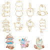 8 Styles Alloy Open Back Bezel Animal Theme Pendants PALLOY-AR0001-17-1