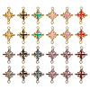  48Pcs 12 Styles Rack Plating Alloy Enamel Connector Charms FIND-TA0002-85-11