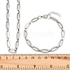 304 Stainless Steel Oval Link Chain Bracelet & Necklace Jewelry Sets SJEW-L199-06P-5