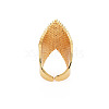 Brass Micro Pave Cubic Zirconia Cuff Rings RJEW-S045-151G-2