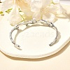 304 Stainless Steel Cuff Bangles for Women BJEW-U021-04P-3