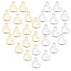   60Pcs 2 Style 304 Stainless Steel Open Heart Pendants STAS-PH0003-82-1