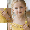 SUPERFINDINGS DIY Rubberized Faceted Rondelle Beads Bracelet Making Kit DIY-FH0003-93-5