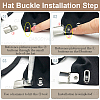 36 Bags 3 Colors Iron Baseball Hat Cap Buckle Strap Clasp Clip Kits IFIN-CY0001-03-6